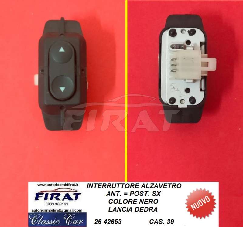 INTERRUTTORE ALZAVETRO LANCIA DEDRA SX (42653)